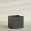 Montroy Extra Large Cube Square Fiberglass Planter - 60 in x 60 in x 60 in - Matte Charcoal - Matte Charcoal,60 in x 60 in x 60 in