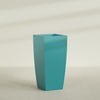 Toulan Extra Large Tall Tapered Square Fiberglass Planter - 28 in x 28 in x 60 in - Satin Sea Foam - Satin Sea Foam,28 in x 28 in x 60 in