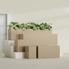 Miami Extra Large Narrow Rectangle Fiberglass Planter - 72 in x 12 in x 18 in - Metallic Gold - Metallic Gold,72 in x 12 in x 18 in