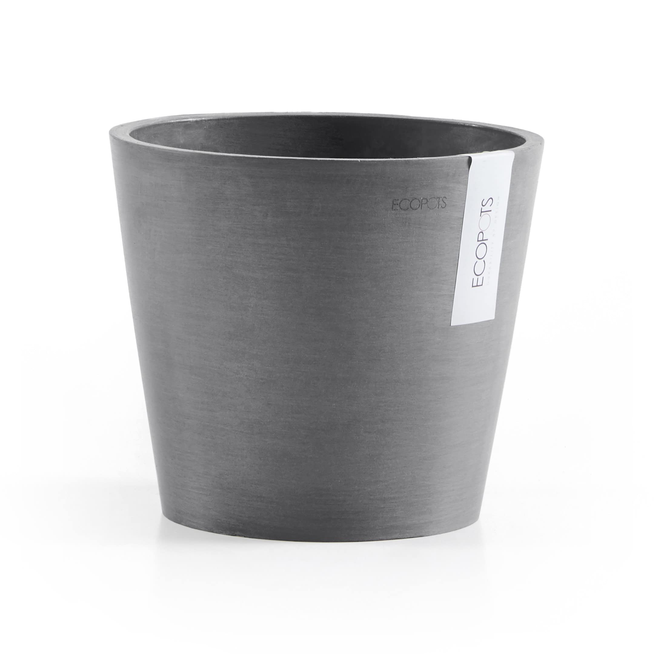 Amsterdam Small Round Planter - 8 in x 8 in x 7 in - Grey - Grey,8 in x 8 in x 7 in,Planter Only