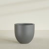 Alzira Large Round Fiberglass Planter - 36 in x 36 in x 34 in - Metallic Gunmetal - Metallic Gunmetal,36 in x 36 in x 34 in