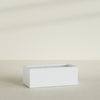 Torino Extra Large Wide Rectangle Fiberglass Planter - 48 in x 24 in x 18 in - Gloss White - Gloss White,48 in x 24 in x 18 in