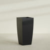 Toulan Extra Large Tall Tapered Square Fiberglass Planter - 28 in x 28 in x 60 in - Matte Black - Matte Black,28 in x 28 in x 60 in