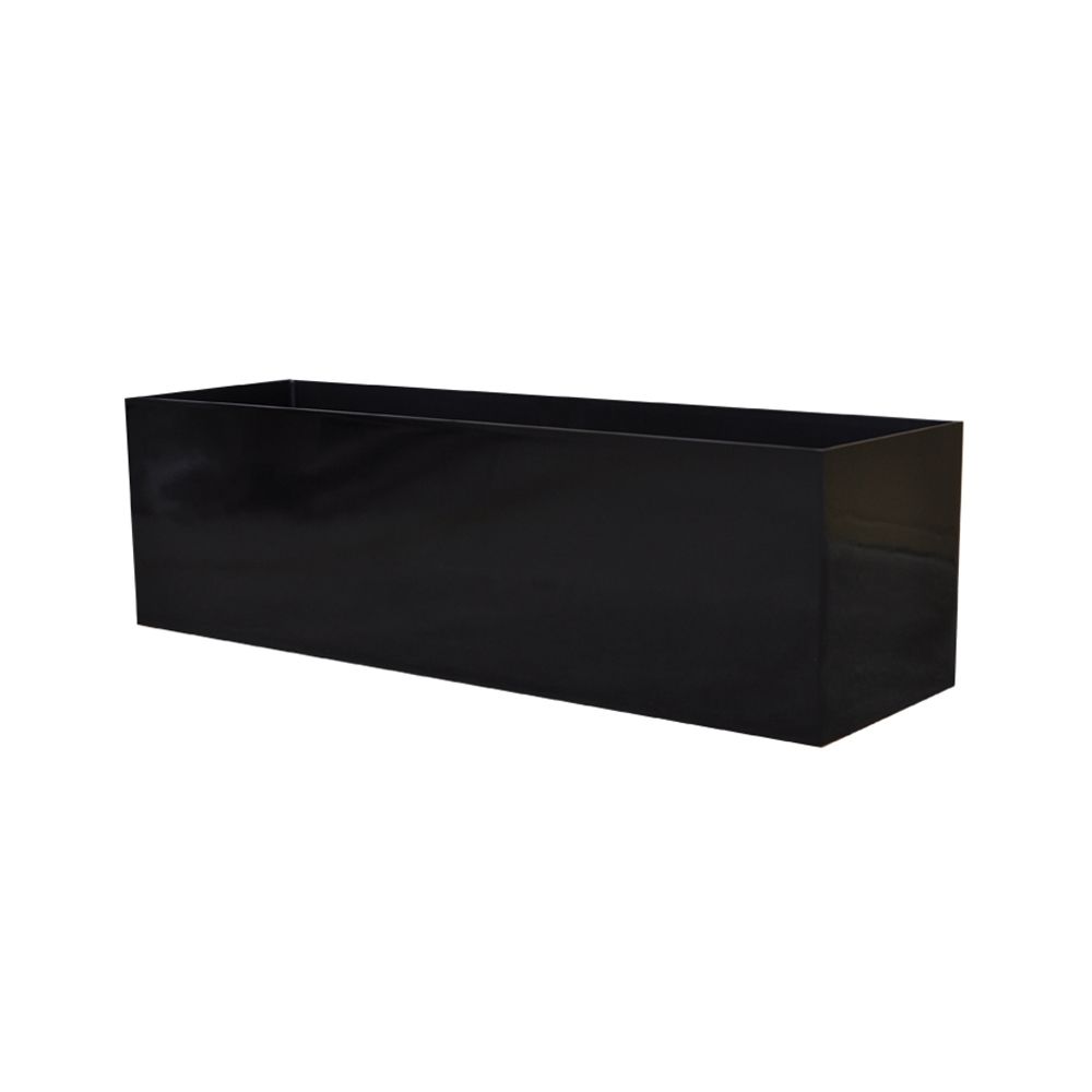 Medium Rectangle Planter - 24 in x 7 in x 7 in - Lacquer Black - Lacquer Black,24 in x 7 in x 7 in