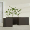 Milano Medium Narrow Rectangle Fiberglass Planter - 24 in x 10 in x 24 in - Matte Brown - Matte Brown,24 in x 10 in x 24 in