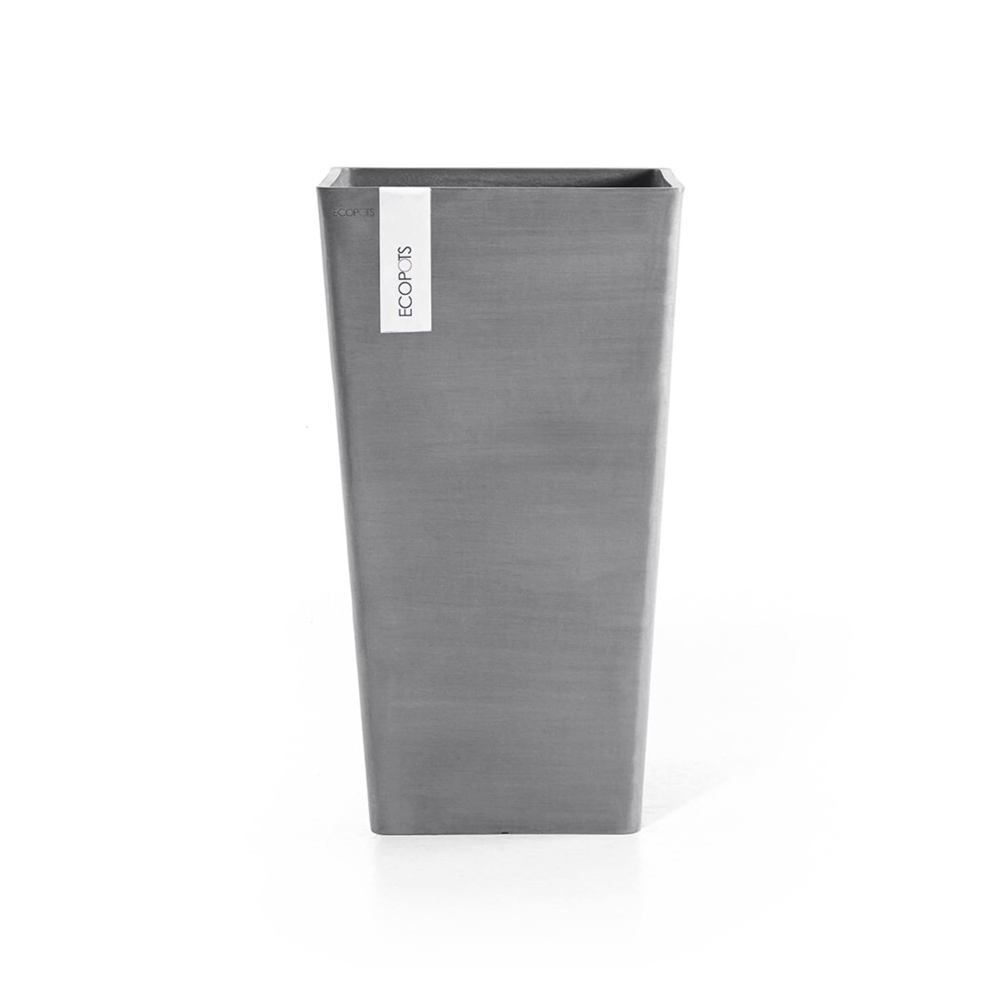 Rotterdam Medium Tall Square Planter - 12.25 in x 12.25 in x 22 in - Grey - Grey,12.25 in x 12.25 in x 22 in,Planter Only