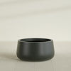Short Hayden Medium Round Fiberglass Planter - 20 in x 20 in x 10 in - Matte Charcoal - Matte Charcoal,20 in x 20 in x 10 in