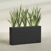 Delray Extra Large Long Rectangle Fiberglass Planter - 60 in x 12 in x 32 in - Matte Black - Matte Black,60 in x 12 in x 32 in