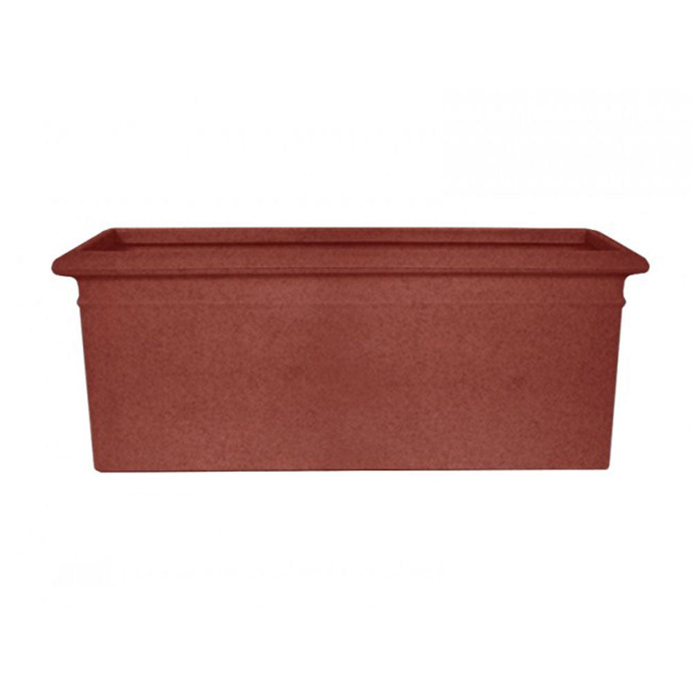 Curbside Large Rectangular Plastic Planter - 30.3 in x 12.3 in x 10.8 in - Red Brick - Red Brick,30.3 in x 12.3 in x 10.8 in