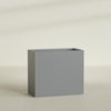 Darwin Extra Large Rectangle Fiberglass Planter - 48 in x 24 in x 42 in - Metallic Gunmetal - Metallic Gunmetal,48 in x 24 in x 42 in