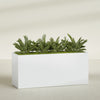 Brisbane Extra Large Long Rectangle Fiberglass Planter - 72 in x 24 in x 32 in - Gloss White - Gloss White,72 in x 24 in x 32 in