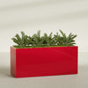 Brisbane Extra Large Long Rectangle Fiberglass Planter - 72 in x 24 in x 32 in - Gloss Red - Gloss Red,72 in x 24 in x 32 in
