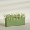 Hollywood Extra Large Narrow Rectangle Fiberglass Planter - 60 in x 12 in x 24 in - Satin Green - Satin Green,60 in x 12 in x 24 in