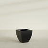 Lima Medium Tapered Square Fiberglass Planter - 20 in x 20 in x 20 in - Matte Black - Matte Black,20 in x 20 in x 20 in