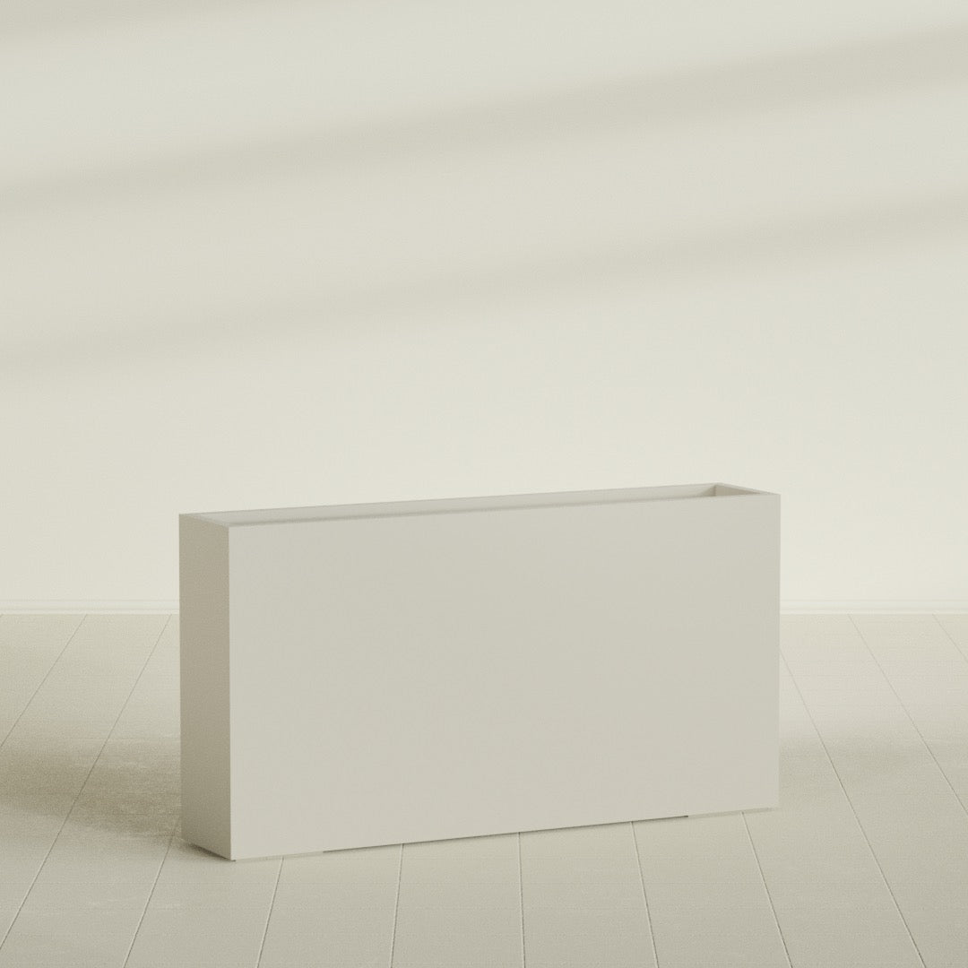 Delray Extra Large Long Rectangle Fiberglass Planter - 60 in x 12 in x 32 in - Satin Beige - Satin Beige,60 in x 12 in x 32 in