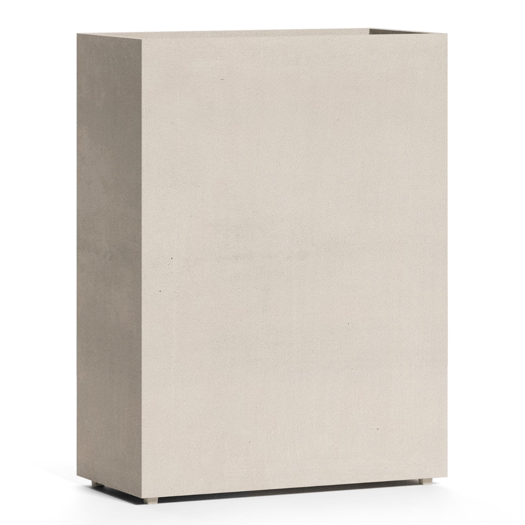 Reglo Rectangular Planter – Sand Stone Finish – Fiberglass Indoor/Outdoor and Weather-Resistant Large Planter (23.5" L x 11.75" W x 31.5" H Exterior, 23.3" L x 11.5" W Interior) - Sand Stone,23.5 in x 11.75 in x 31.5 in - Sand Stone,23.5 in x 11.75 i - Sand Stone,23.6 in x 11.8 in x 31.5 in