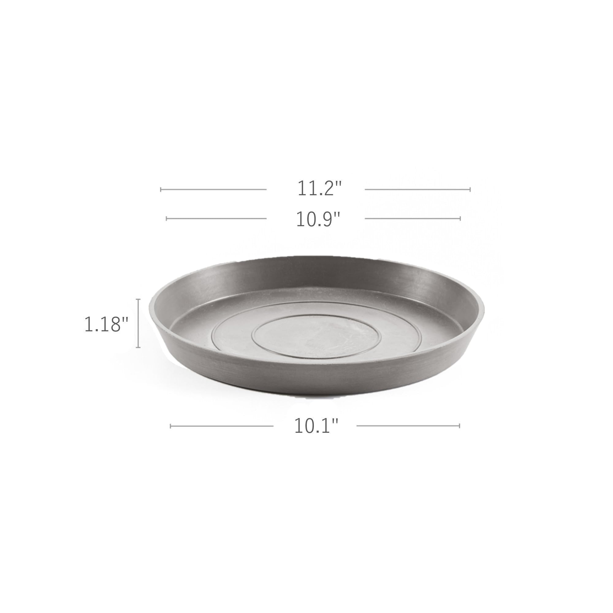 Small Round Saucer - 11.5 in x 11.5 in x 1.3 in - Taupe - Taupe,11.5 in x 11.5 in x 1.25 in