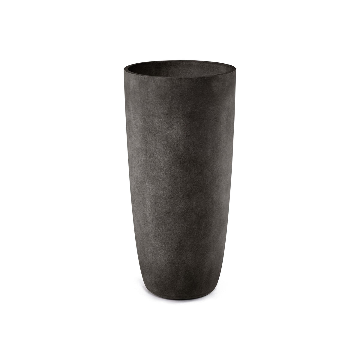 Lofto Tall Planter – Brown Stone Finish – Fiberglass Indoor/Outdoor and Weather-Resistant Large Planter (16.5" D x 36.5" H Exterior, 15.3" D x 36.2" H Interior) - Brown Stone,16.5 in diam. x 36.4 in