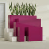 Delray Extra Large Long Rectangle Fiberglass Planter - 48 in x 12 in x 32 in - Gloss Eggplant - Gloss Eggplant,48 in x 12 in x 32 in