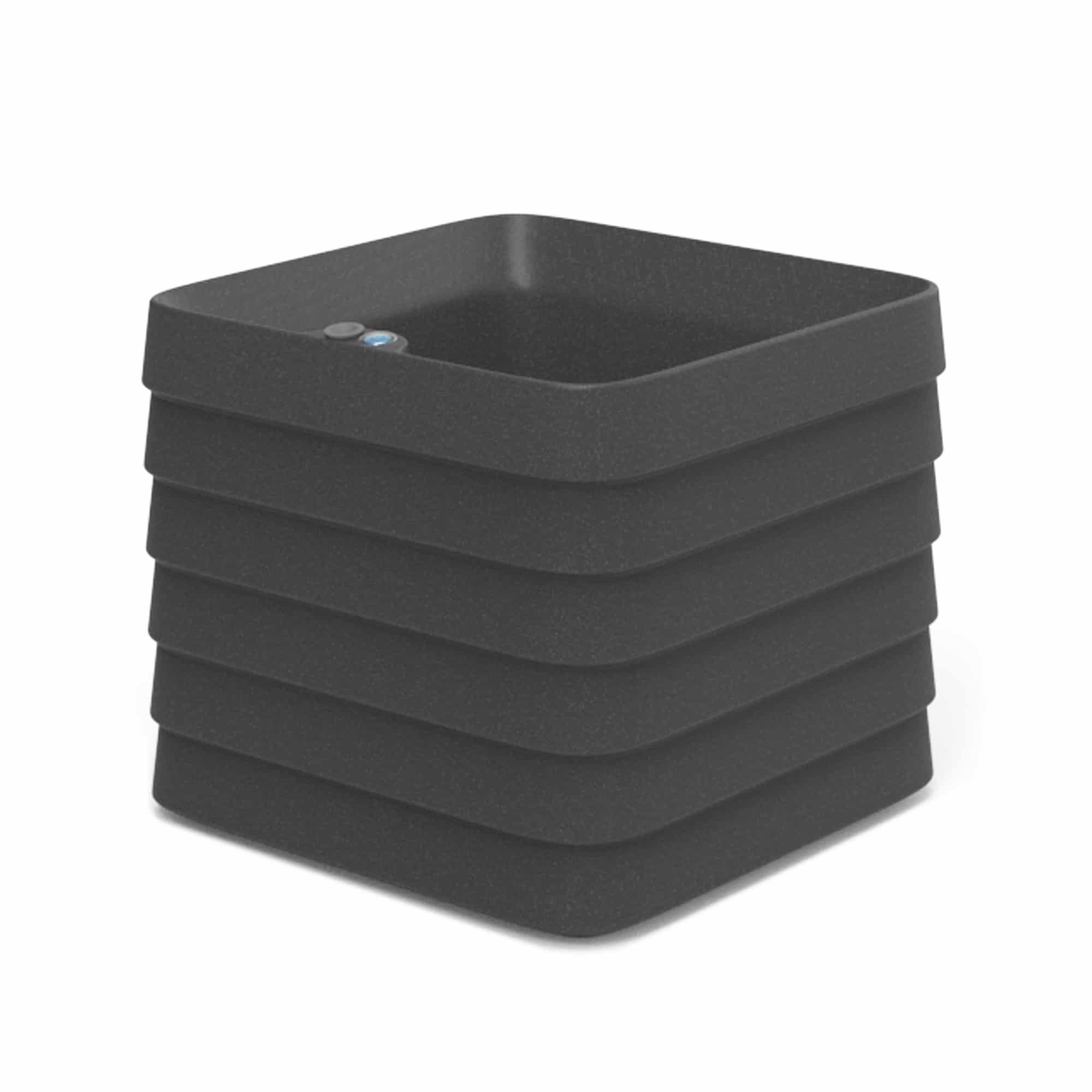 Slat Square with TruDrop™ Self-Watering - 22in x 22in x 19.6in - Shadow - Shadow,22in x 22in x 19.6in