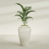 Bara Jar Large Round Fiberglass Planter - 24 in x 24 in x 37 in - Satin Beige - Satin Beige,24 in x 24 in x 37 in
