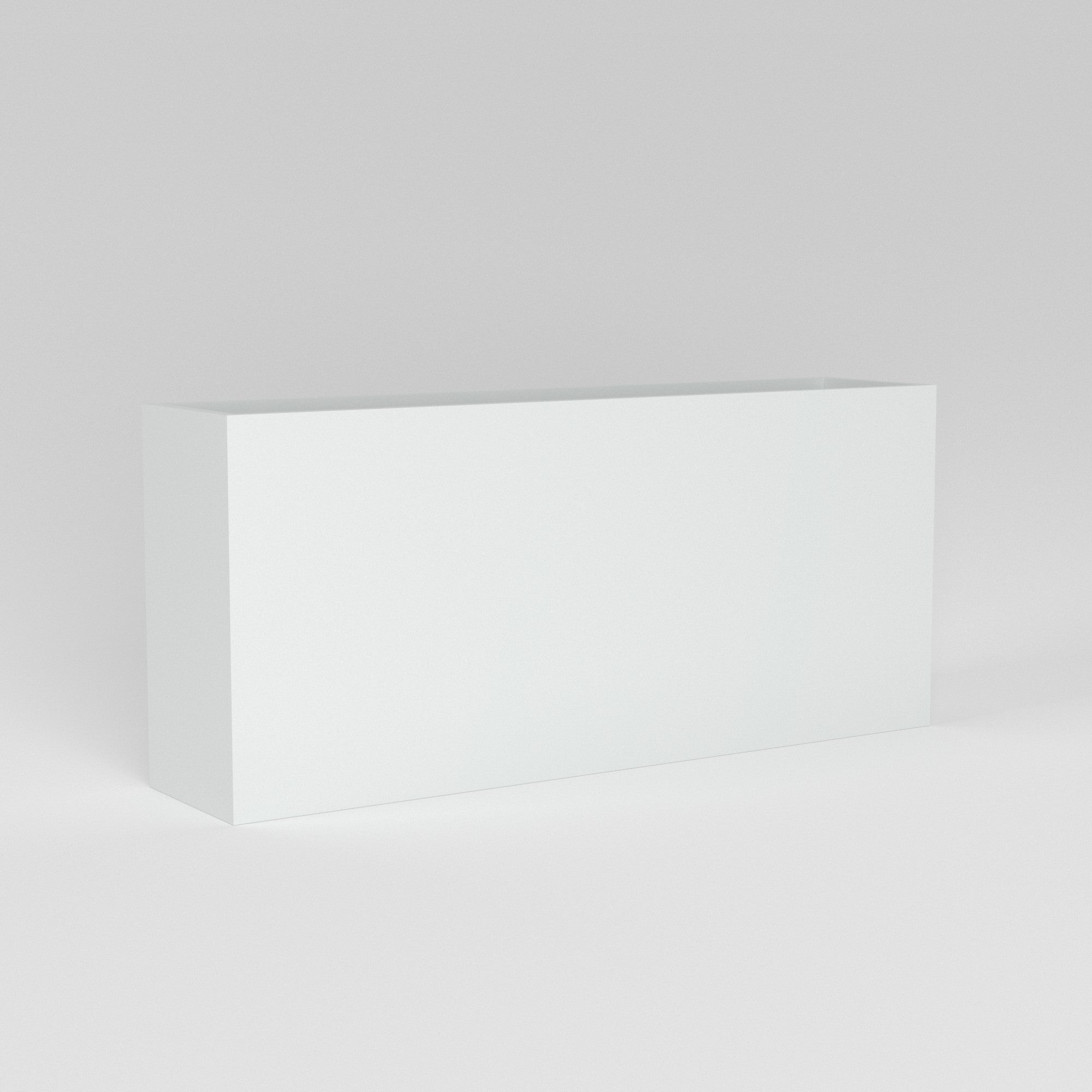 Potsdam Large Tall Rectangle Fiberglass Planter - 16 in x 16 in x 32 in - Matte White - Matte White,16 in x 16 in x 32 in