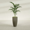 San Jose Large Tall Round Fluted Fiberglass Planter - 16 in x 16 in x 30 in - Matte Bronze - Matte Bronze,16 in x 16 in x 30 in