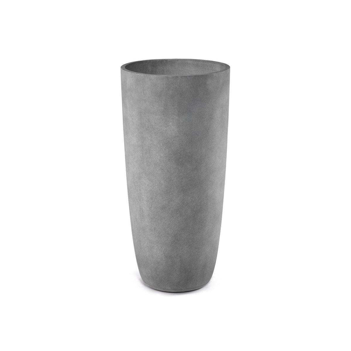 Lofto Tall Planter – Concrete Stone Finish – Fiberglass Indoor/Outdoor and Weather-Resistant Large Planter (16.5" D x 36.5" H Exterior, 15.3" D x 36.2" H Interior) - Concrete Stone,16.5 in diam. x 36.4 in