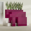 Delray Large Tall Rectangle Fiberglass Planter - 12 in x 12 in x 32 in - Gloss Eggplant - Gloss Eggplant,12 in x 12 in x 32 in