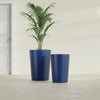 Tegel Large Round Fiberglass Planter - 22 in x 22 in x 30 in - Matte Cobalt Blue - Matte Cobalt Blue,22 in x 22 in x 30 in