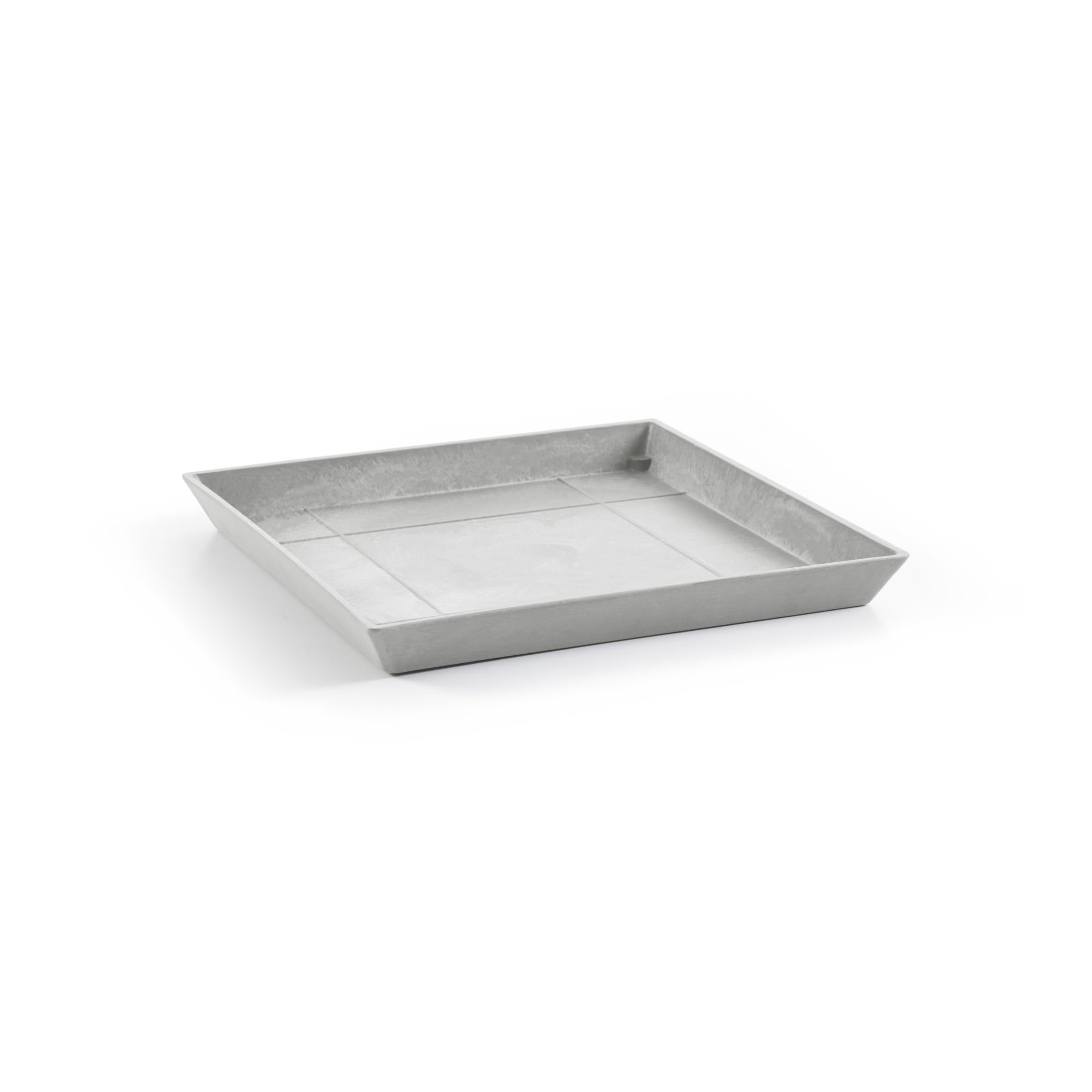 Small Square Saucer - 17 in x 17 in x 1.5 in - White Grey - White Grey,17 in x 17 in x 1.5 in