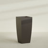 Toulan Extra Large Tall Tapered Square Fiberglass Planter - 28 in x 28 in x 60 in - Matte Brown - Matte Brown,28 in x 28 in x 60 in