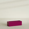 Reade Small Tabletop Rectangle Fiberglass Planter - 14 in x 5 in x 4.3 in - Gloss Eggplant - Gloss Eggplant,14 in x 5 in x 4.3 in