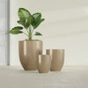 Valencia Large Round Fiberglass Planter - 27 in x 27 in x 31 in - Metallic Gold - Metallic Gold,27 in x 27 in x 31 in
