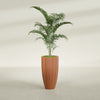 San Jose Large Tall Round Fluted Fiberglass Planter - 16 in x 16 in x 30 in - Matte Terracotta - Matte Terracotta,16 in x 16 in x 30 in