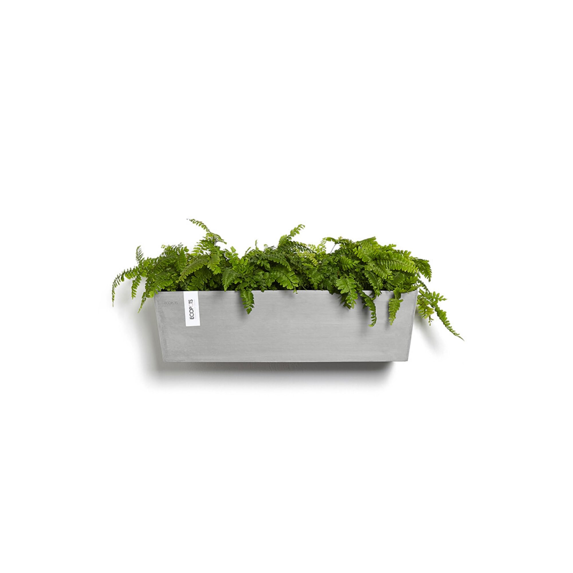 Manhattan Medium Rectangle Wall Planter - 21.75 in x 6.75 in x 6 in - White Grey - White Grey,21.75 in x 6.75 in x 6 in