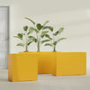 Milano Large Narrow Rectangle Fiberglass Planter - 36 in x 10 in x 24 in - Gloss Saffron - Gloss Saffron,36 in x 10 in x 24 in