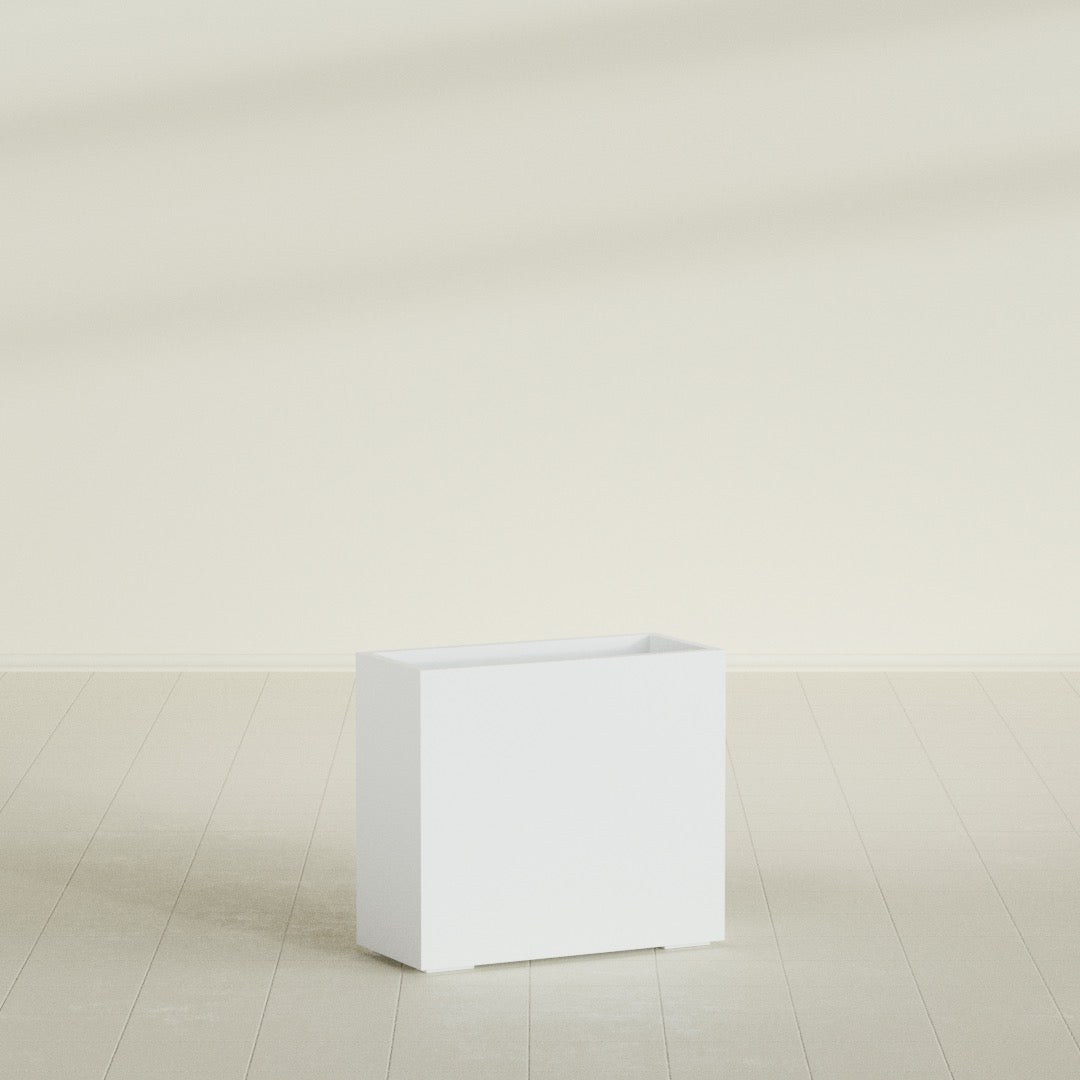 Potsdam Large Rectangle Fiberglass Planter - 36 in x 16 in x 32 in - Matte White - Matte White,36 in x 16 in x 32 in
