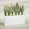 Delray Extra Large Long Rectangle Fiberglass Planter - 72 in x 12 in x 32 in - Gloss White - Gloss White,72 in x 12 in x 32 in
