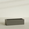 Torino Extra Large Wide Rectangle Fiberglass Planter - 60 in x 24 in x 18 in - Matte Bronze - Matte Bronze,60 in x 24 in x 18 in