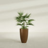 Brannan Medium Round Fiberglass Planter - 18 in x 18 in x 29 in - Metallic Bronze - Metallic Bronze,18 in x 18 in x 29 in
