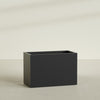 Brisbane Extra Large Long Rectangle Fiberglass Planter - 48 in x 24 in x 32 in - Matte Black - Matte Black,48 in x 24 in x 32 in
