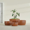 Casablanca Medium Round Low Bowl Fiberglass Planter - 20 in x 20 in x 10 in - Matte Terracotta - Matte Terracotta,20 in x 20 in x 10 in