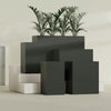 Darwin Large Tall Rectangle Fiberglass Planter - 24 in x 24 in x 42 in - Matte Charcoal - Matte Charcoal,24 in x 24 in x 42 in