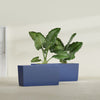 Panama Large Long Rectangle Fiberglass Planter - 36 in x 12 in x 18 in - Matte Cobalt Blue - Matte Cobalt Blue,36 in x 12 in x 18 in