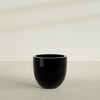 Alzira Large Round Fiberglass Planter - 30 in x 30 in x 28 in - Gloss Black - Gloss Black,30 in x 30 in x 28 in