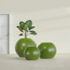 Globe Large Sphere Fiberglass Planter - 36 in x 36 in x 30 in - Satin Green - Satin Green,36 in x 36 in x 30 in