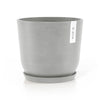 Oslo Medium Round Planter - 21.5 in x 21.5 in x 19 in - Planter + Saucer - White Grey - White Grey,21.5 in x 21.5 in x 19 in,Planter + Saucer