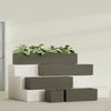 Cuba Large Long Rectangle Fiberglass Planter - 48 in x 14 in x 12 in - Matte Bronze - Matte Bronze,48 in x 14 in x 12 in