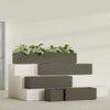 Cuba Large Long Rectangle Fiberglass Planter - 36 in x 14 in x 12 in - Matte Bronze - Matte Bronze,36 in x 14 in x 12 in